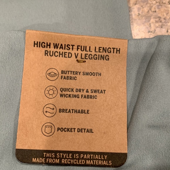 PINK high waist full length ruched V leggings BNWT - Picture 7 of 10